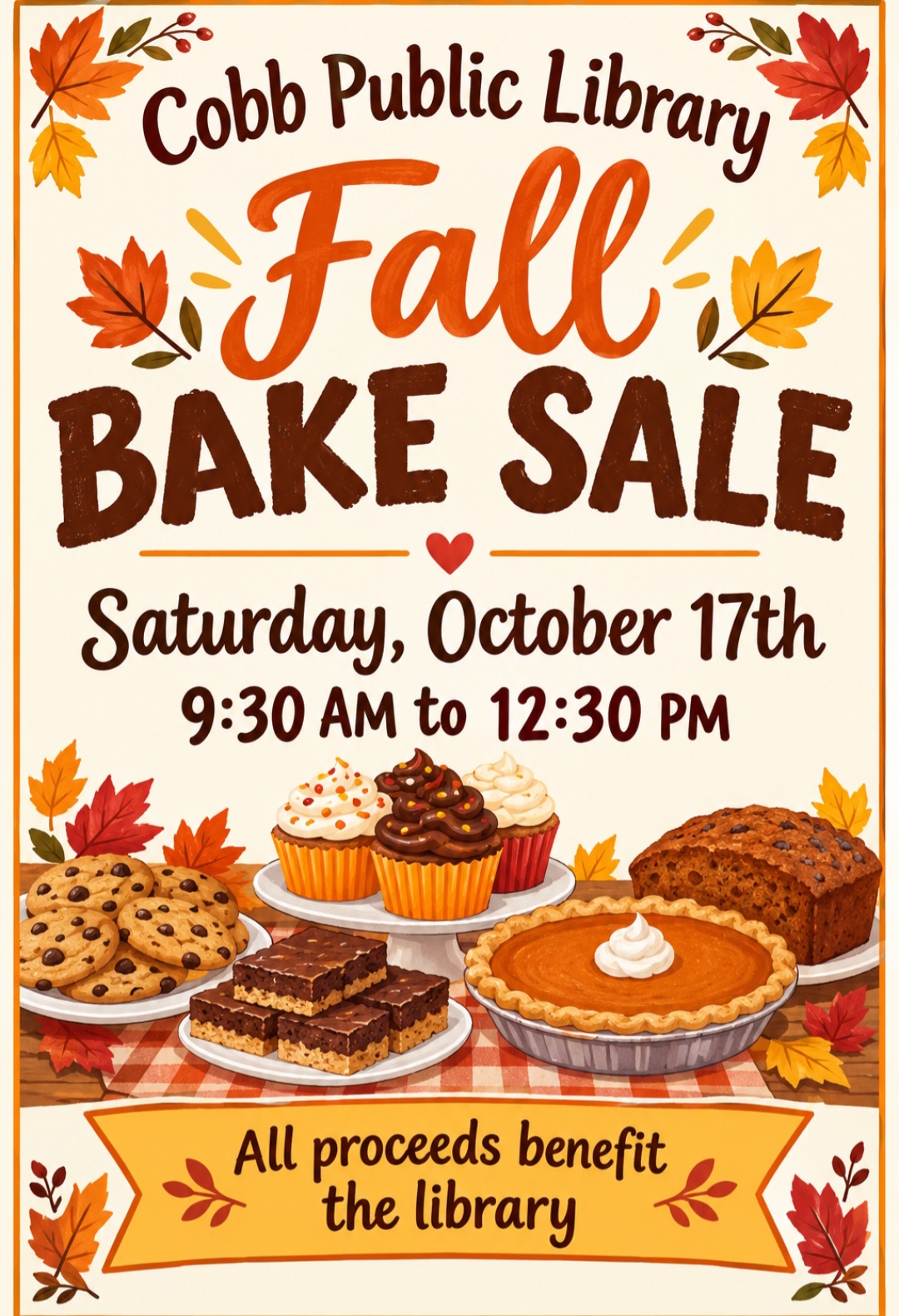 Cobb Public Library Fall Bake Sale